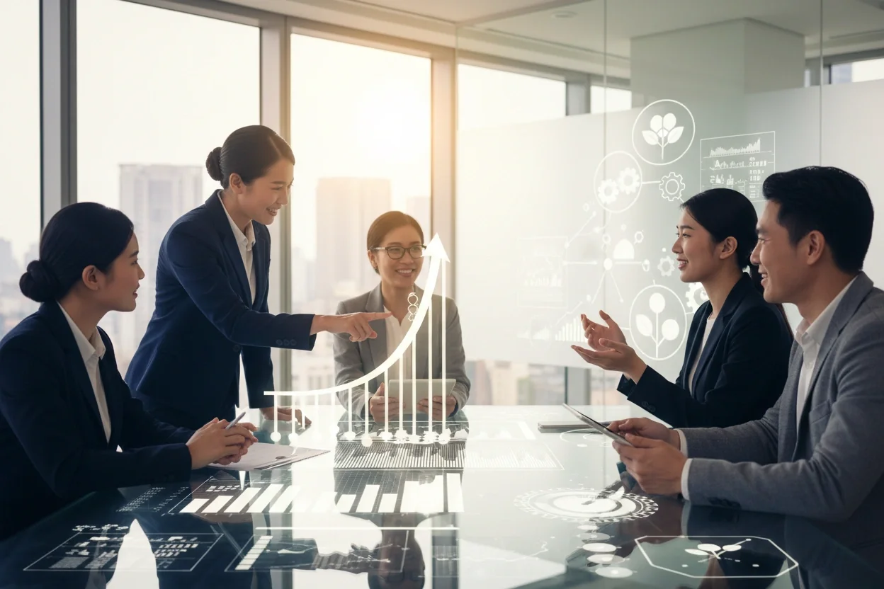 Professional image illustrating Common Misconceptions About AI in Business
