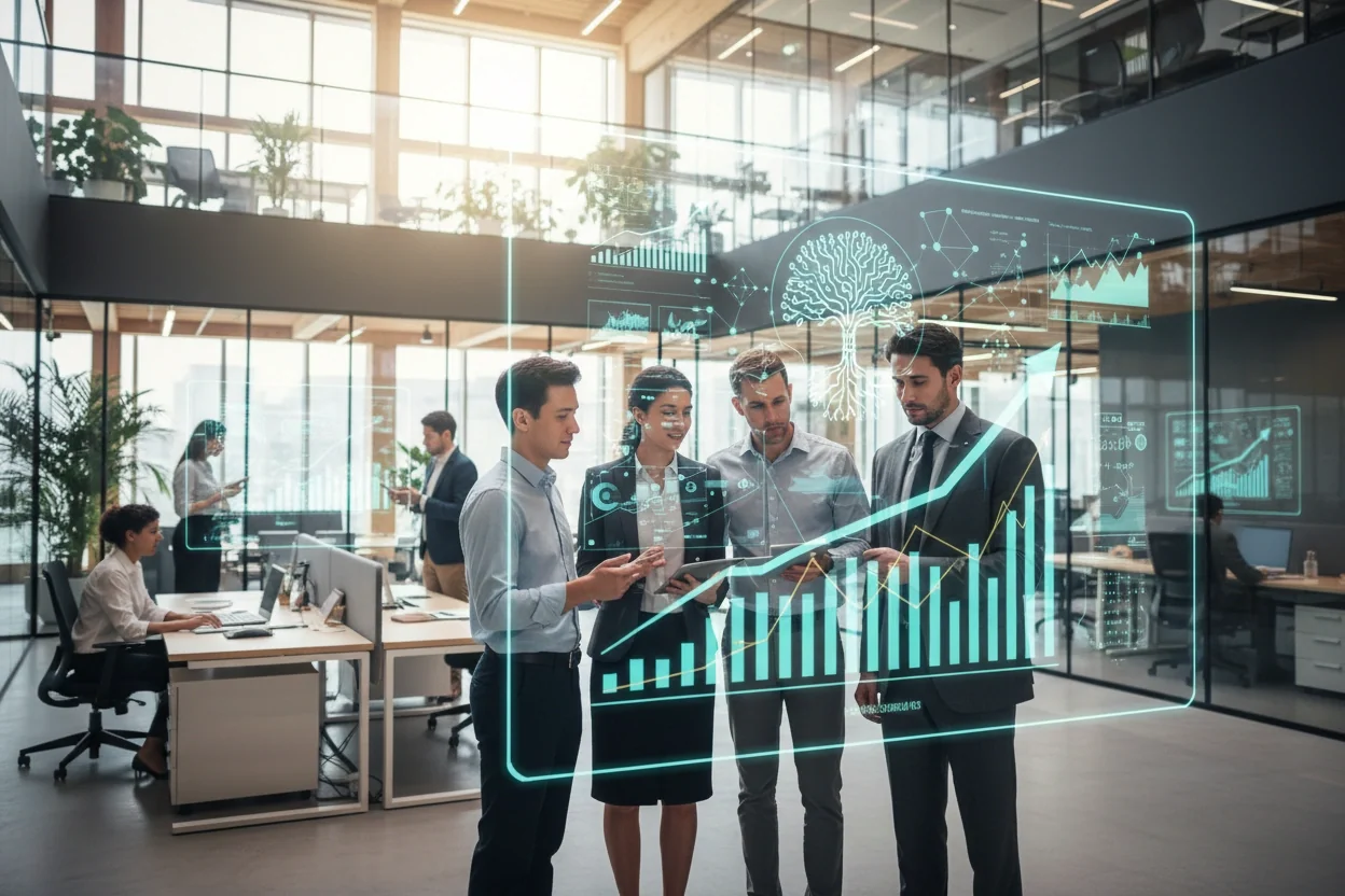 Professional image illustrating Practical Strategies for Implementing AI in Business