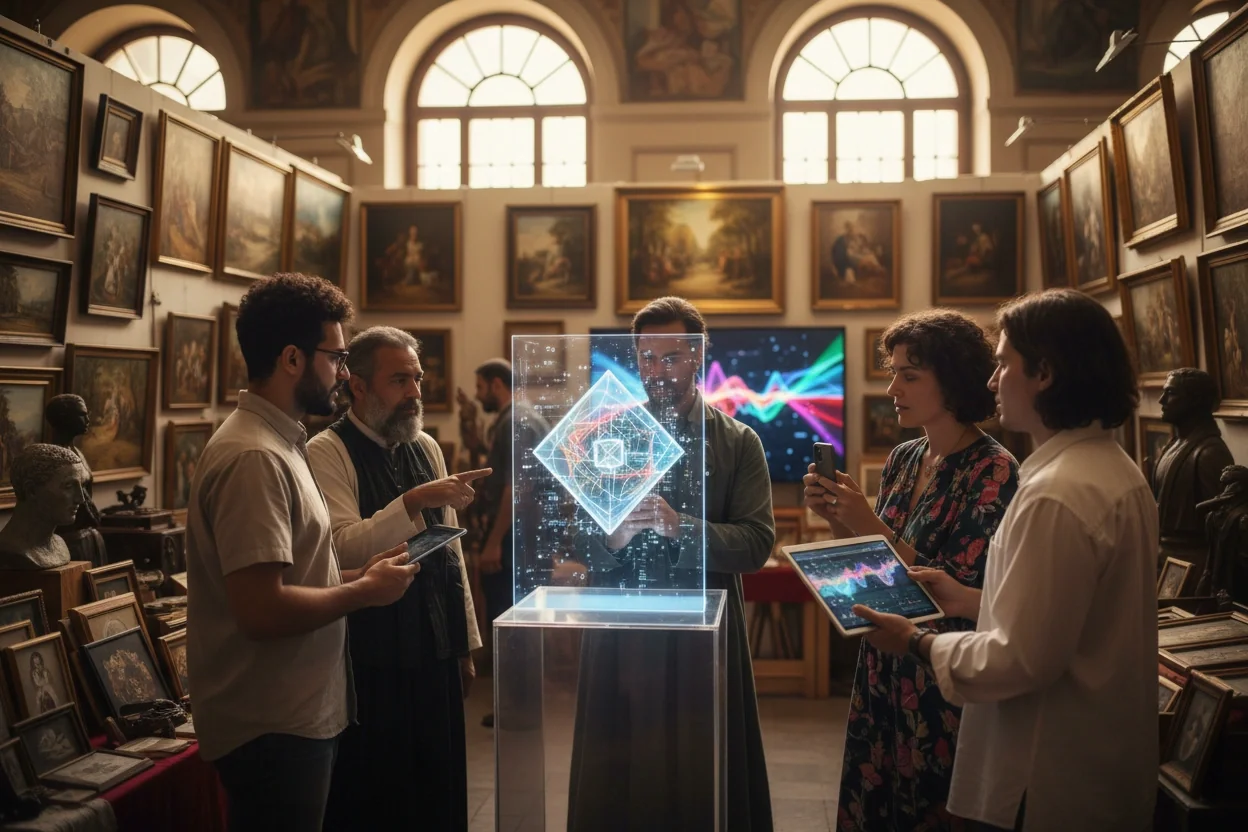 Professional image illustrating Traditional Art Market Overview